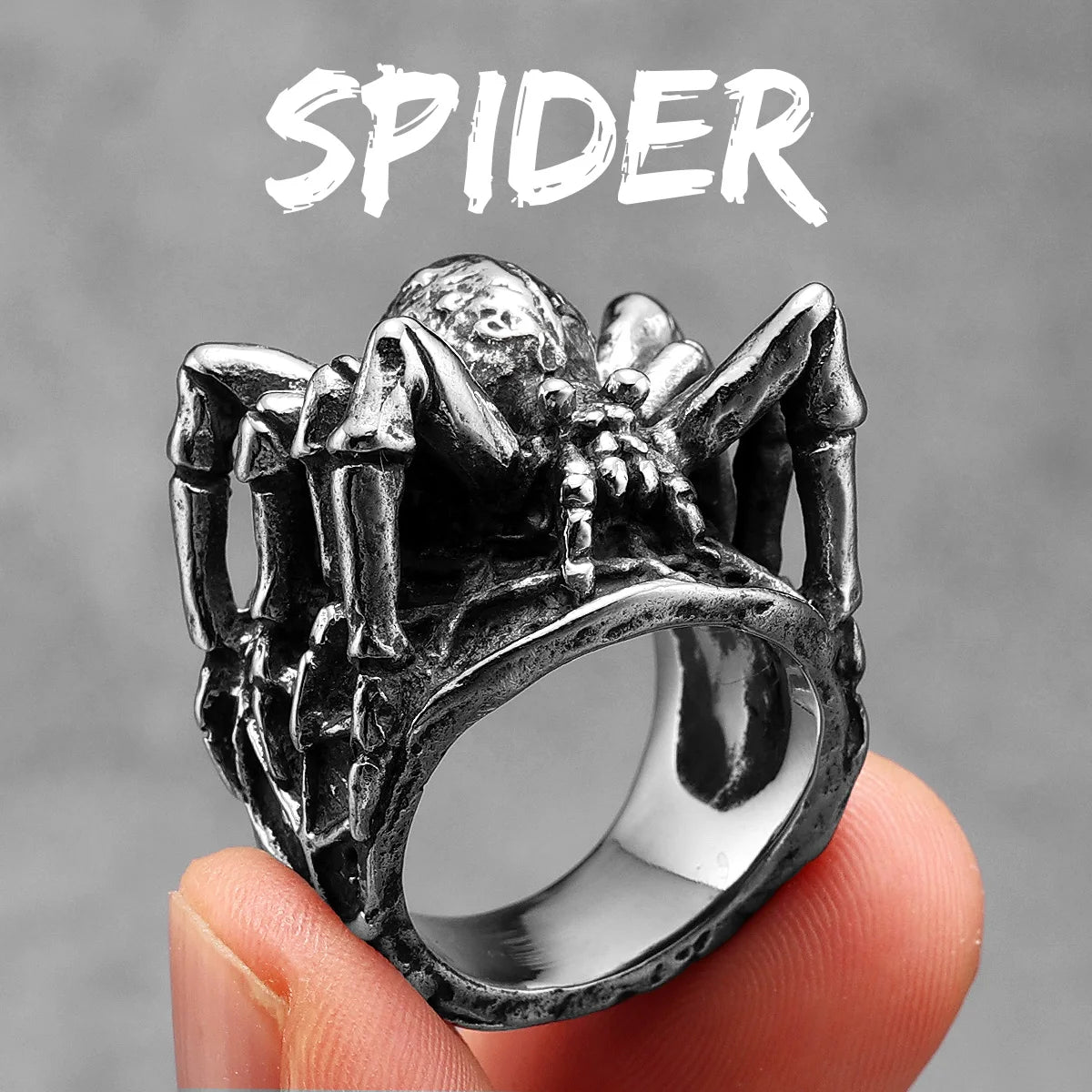 Spider Ring Stainless Steel 3D