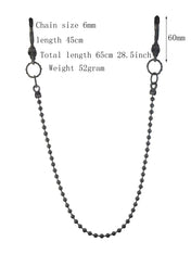 Black Large Skull Ball Bead Wallet Chain — Biker Jeans 6mm