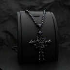 3PCS Cross Necklace Bracelet Ring Set — Two-Tone