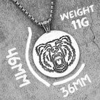BearTexture Animal Men Necklaces With Pendant Stainless Steel Jewelry for Male Women Punk Hip Hop Accessories Gifts Wholesale