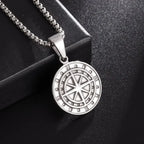 Quality Fashionable Medal Necklace Pendant Pirate Ship Compass Personality Men's Necklace Pendant Hip Hop Jewelry Trend