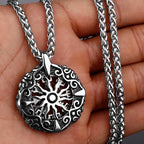 Viking Rune Hollow Amulet Pendant — Stainless Steel