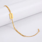Razor Blade Figaro Chain Bracelet for Men — Stainless Steel