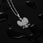 Poland Eagle Badge Pendant — Two-Tone