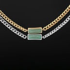 Gold Curb Cuban Chain Necklace — Stainless Steel