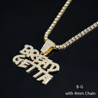 Cuban Chain Letter Pendant Necklace — Zinc Alloy