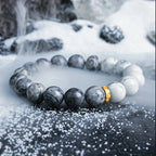 Block Volcanic Lava Stone Bracelet Men Black Classic Matte Obisidian Labradorite Bead Jewelry Women Birthday Gift for