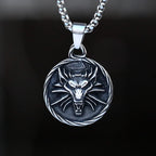 316L Stainless Steel Anime Wolf Head Pendant Necklace Vintage Choker Link Chain For Man Game Accessories Movie Boyfriend Gift