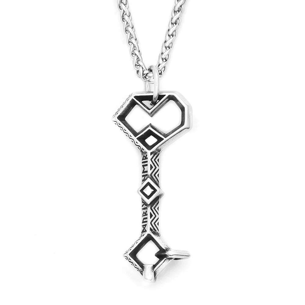 Vintage Gothic Key Pendant Necklace — Stainless Steel