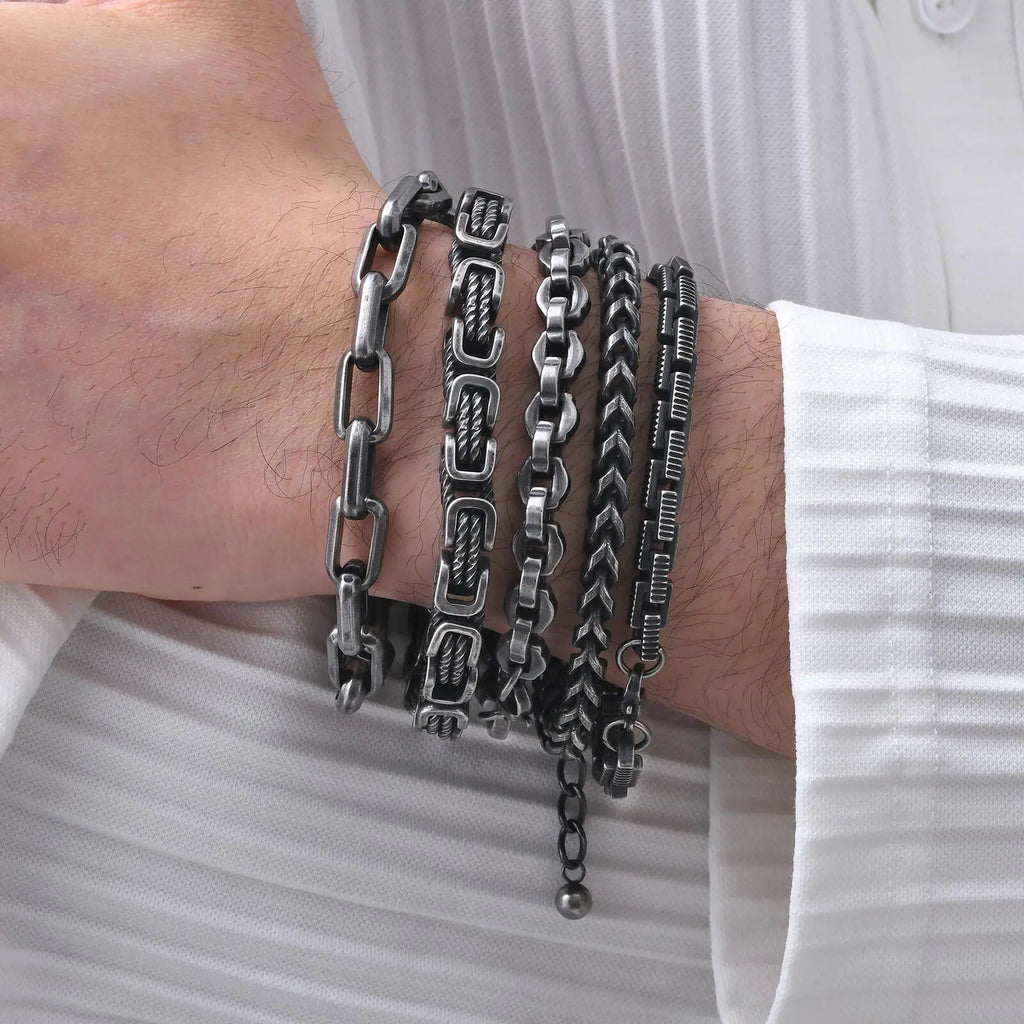 Antique Link Chain Bracelet — Stainless Steel