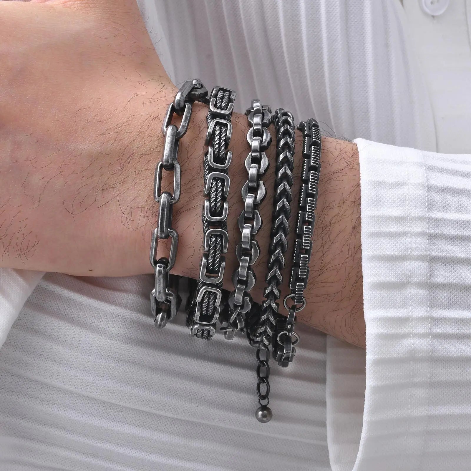 Antique Link Chain Bracelet — Stainless Steel