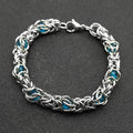 Trendy Byzantine Link Chain for Men Boys Stainless Steel Silver Color Think Necklace Biker Male Party Gift Jewelry