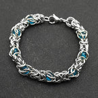 Trendy Byzantine Link Chain for Men Boys Stainless Steel Silver Color Think Necklace Biker Male Party Gift Jewelry Collar Hombre