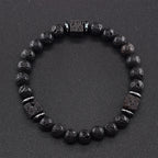 Retro Black Block Volcanic Bracelets Men Women Frosted Onyx Lava Beads Jewelry Yoga Meditation Birthday Gift Wholesales