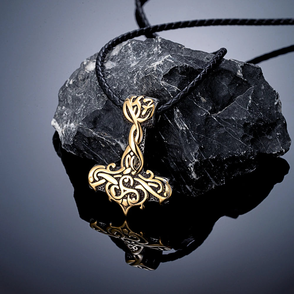 Thor's Hammer Mjolnir Pendant — Stainless Steel
