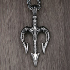 Greek Myth Steel Pendant Vintage Mythology Trident
