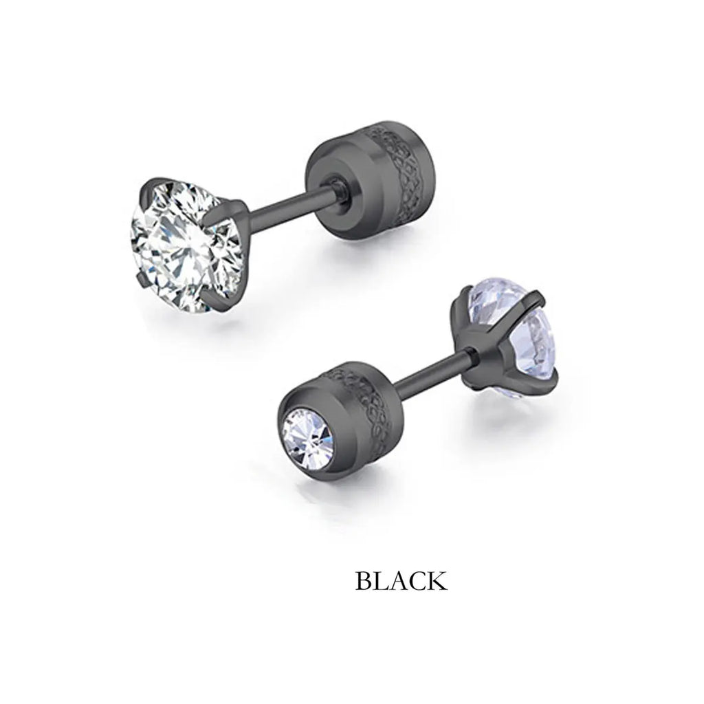 2PC Stainless Steel Mini Crystal CZ Screw Stud Earrings Ear Bone Nail Cartilage Helix Lobe Earring Ear Piercing Body