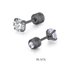2PC Stainless Steel Mini Crystal CZ Screw Stud Earrings Ear Bone Nail Cartilage Helix Lobe Earring Ear Piercing Body