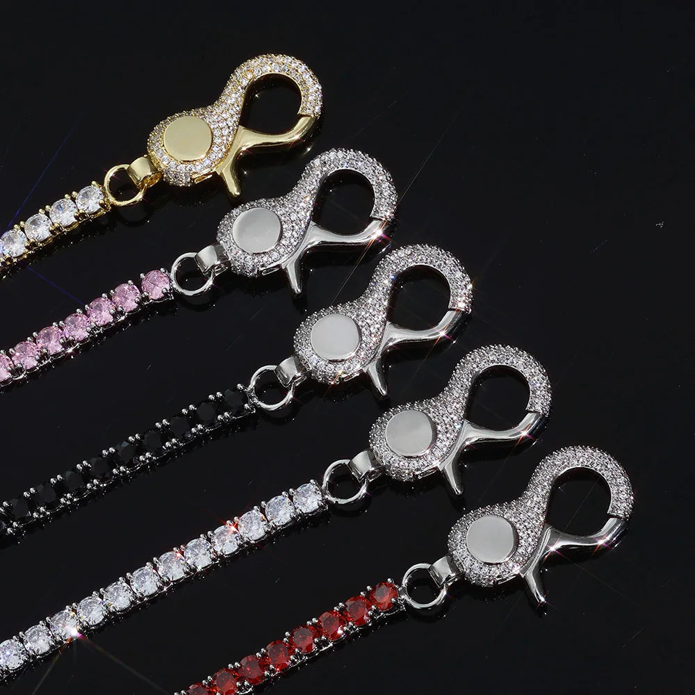 Tennis Chain Necklace Stainless Steel 5MM Colorful