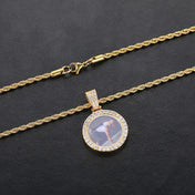 Iced Out Photo Pendant Necklace 26MM