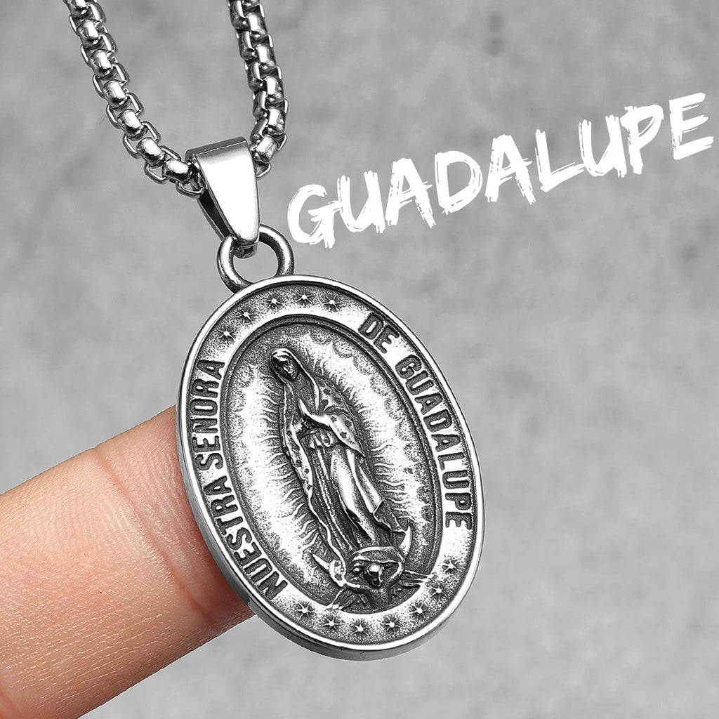 Guadalupe Pendant Necklace — Stainless Steel