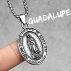 Guadalupe Pendant Necklace — Stainless Steel
