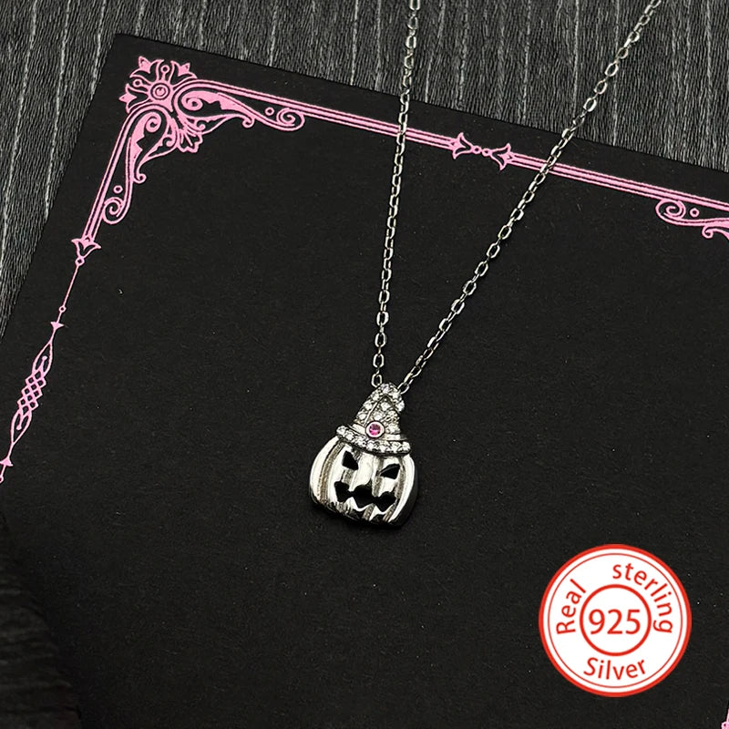 925 Silver Pumpkin Witch Hat Pendant — SS
