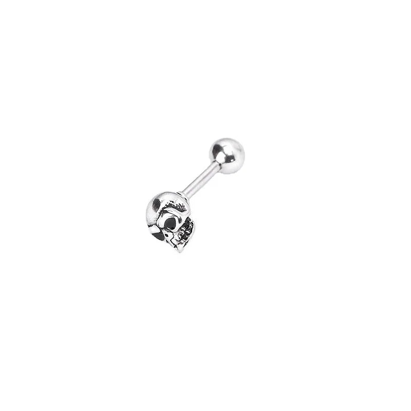 Gold Skull Stud Earring Stainless Steel