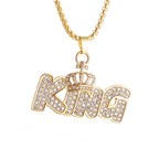 Hip Hop Rock Rapper Blessing Alphabet Pendant Necklace for Personality Men Fashion Street Trend Jewelry Accessories Gift