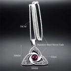 Celtic Trinity Knot Pendant Necklace — Stainless Steel