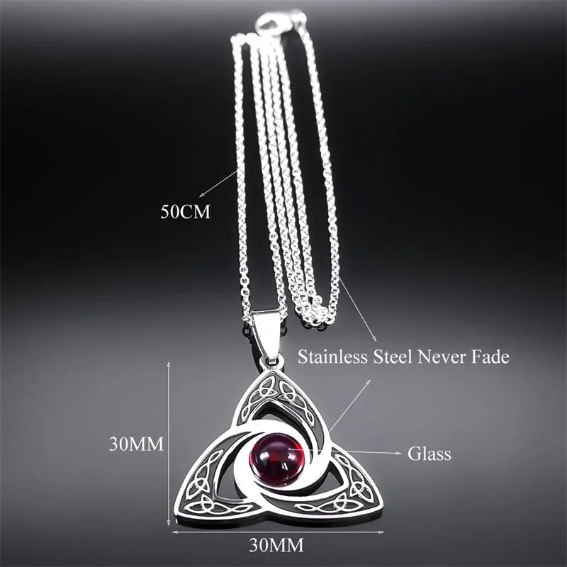 Celtic Trinity Knot Pendant Necklace — Stainless Steel