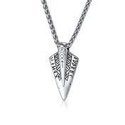 Nordic mythology Viking rune titanium steel necklace niche personality trendy men's cultural symbol pendant