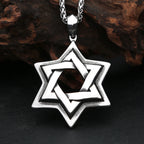 Star Steel Pendant Punk Vintage David Biker Six