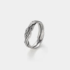 Vintage Pine Cypress Tree Pattern Ring Male Jewelry Adjustable Trendy 925 Silver Ring For Men Index Finger Accessories