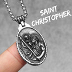 Angel Jesus Virgin Mary Pendant — Stainless Steel