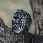 Priestess Retro Priest Ring, Men's Silvery Plated Ring, Artistic Ring Punk Style, Goth Jewelry for Men, Gifts for