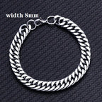 2022 New Trendy 316L Stainless Steel Base Chain Bracelet for Men Women Link Cuban Byzantine Coffee Beans Pig Nose Jewelry Gift