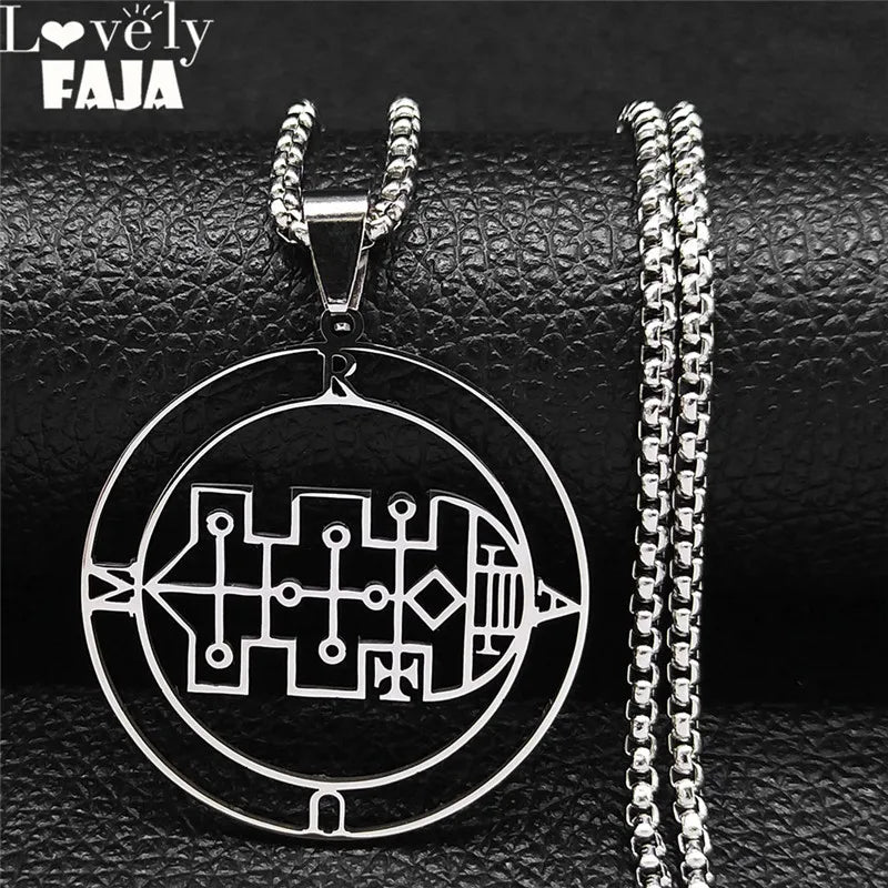 Sigil de Lucifer Raum Necklace — Stainless