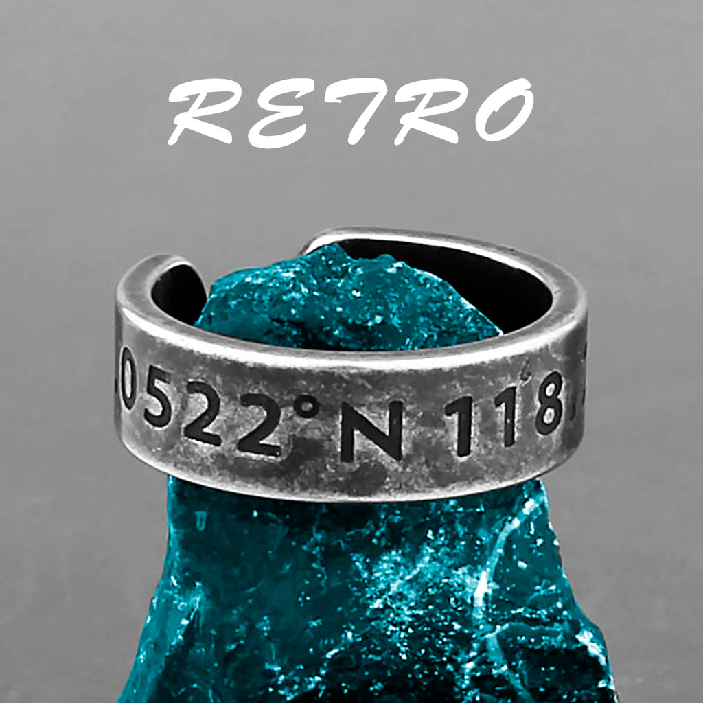 Simple Punk Retro Black Stainless Steel Mens Rings for Women Couple Lover Boy Girlfriend Biker Jewelry Creativity Gift