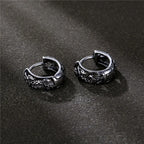 Vintage Hollow Dragon Carved Earrings — Stainless Steel