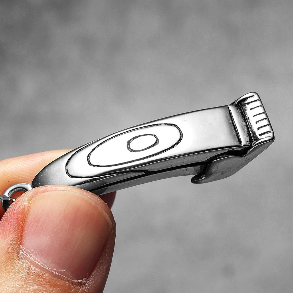 Barber Shaver Pendant Necklace Stainless Steel
