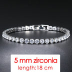 ZHOUYANG Tennis Bracelets For Women Simple Luxury Round Crystal Gold Color Bangle Chain Wedding Female Gift Wholesale Jewelry