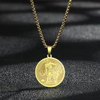 Lion of Judah Coin Pendant Necklace