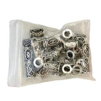 24 pcs Viking Runes Set Loose Beads Spacer Beads For Hair Braid Dreadlock Beads DIY Jewelry Making