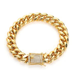 Iced Out Cuban Bracelet Stainless Steel Miami