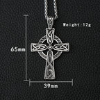 Vintage Stainless Steel Viking Valknut Necklace Mens Nordic Street Style Celtics Knot Cross Odin Pendant Necklace Biker