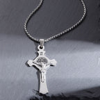 Orthodox Cross Stainless Steel Pendant Necklace