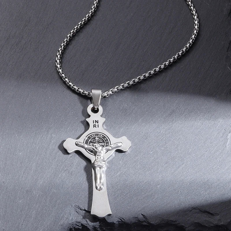 Orthodox Cross Stainless Steel Pendant Necklace