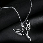 Stainless Steel Hollow Phoenix Necklaces & Pendants Gold Plated Sacred Bird Necklace For Women Jewelry Gifts