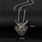 Ghost Face Devil Pendant Necklace — Stainless Steel